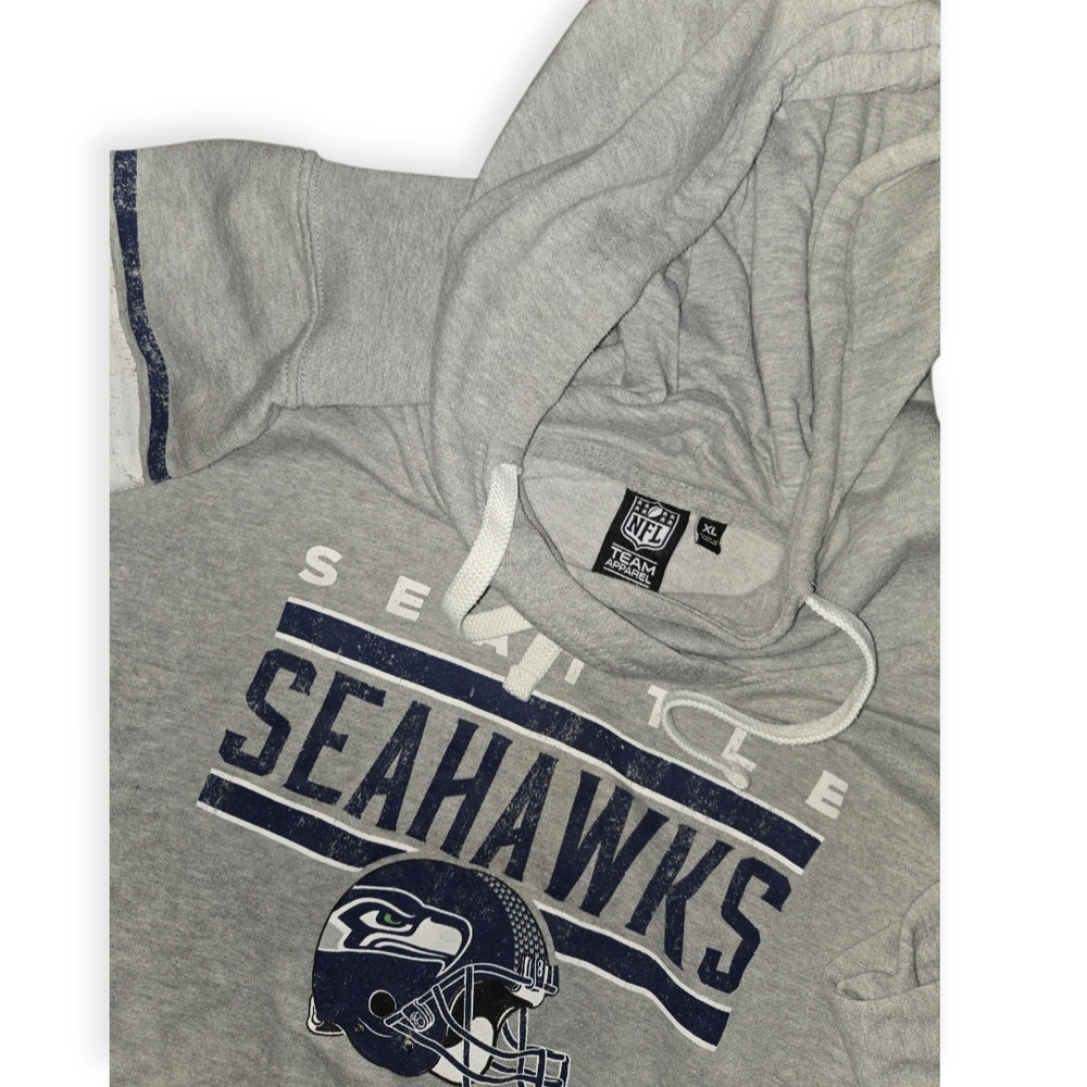NFL Team Apparel Gray Seattle Seahawks Hoodie - Unisex Size XL - Picture 7 of 7